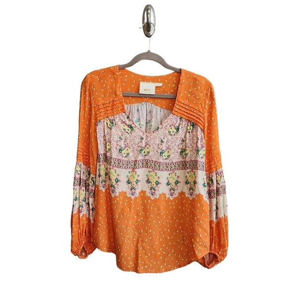 Maeve by Anthropologie‎ Ceresco Peasant Long Sleeve Top Size XS - Picture 2 of 13